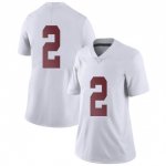 NCAA Women's Alabama Crimson Tide #2 DeMarcco Hellams Stitched College Nike Authentic No Name White Football Jersey VG17J25VB